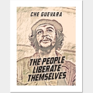 CHE Guevara Abstract Portrait with quote Posters and Art